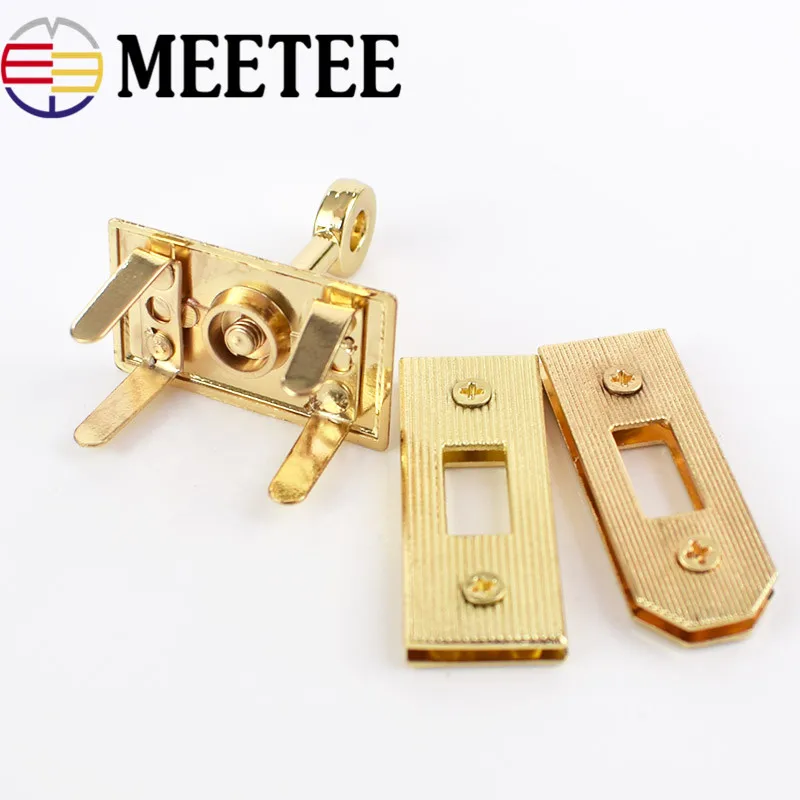 Meetee 1 комплект (3 шт.)/2 комплекта металлический замок для сумки с пряжками
