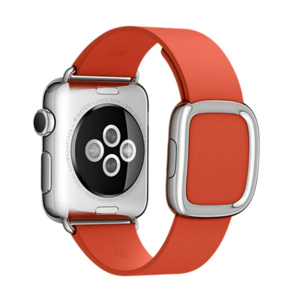 Ремешок из натуральной кожи для Apple Watch band 4 5 44 мм 40 мм современные ремешки с пряжками для iwatch series 3 2 1 ремешок 42 мм 38 мм