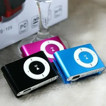 

Metal Mini Clip MP3 Player Sport Digital Music Support TF Card MP3 Player USB 2.0 with 3.5mm Headphone Jack Lithium Battery