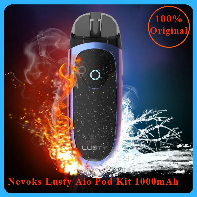 

Newest Nevoks Lusty Aio Pod Kit 1000mah battery &3.3ml pod tank Electronic Cigarette pod kit best flavor Vaporizer vape Pod Kit