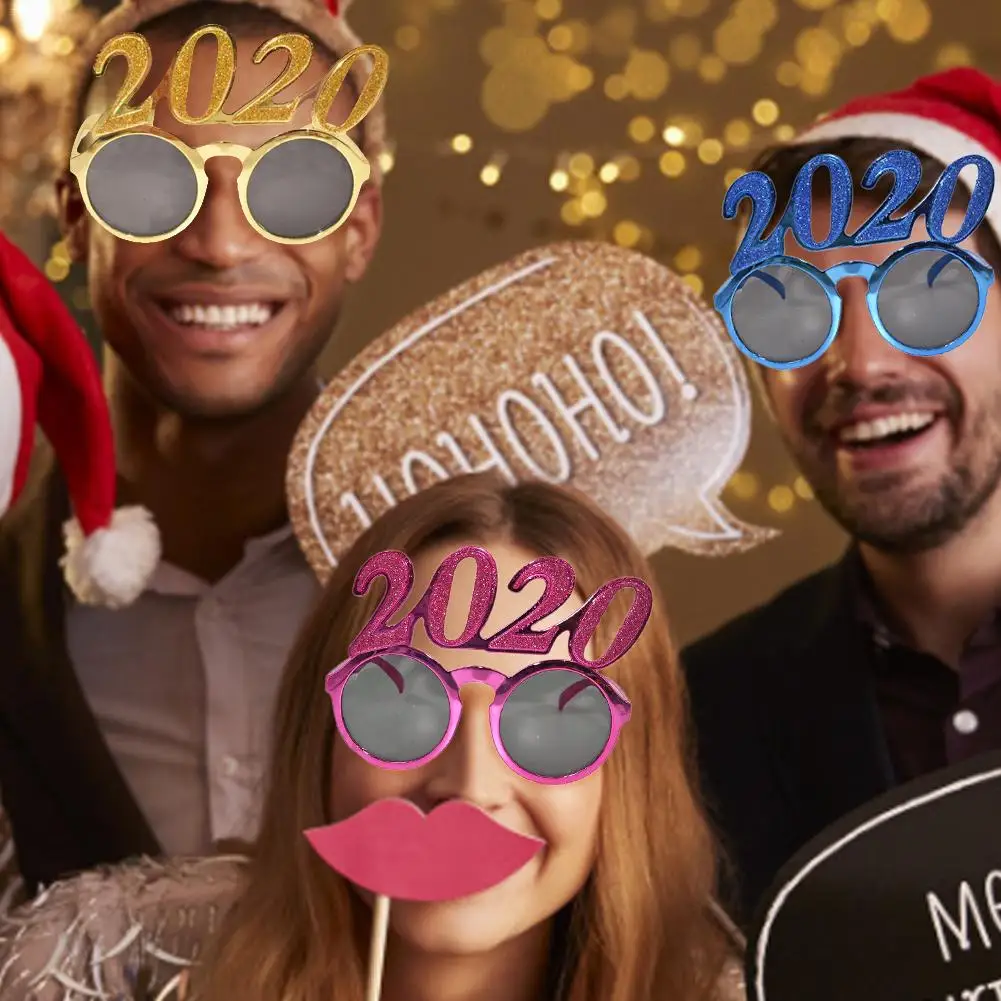 2020 New Year's Eve Funny Glasses Masquerade Frames Glasses 2020 New Year Eve Festival Glasses Decoration For Cosplay Boys Girls