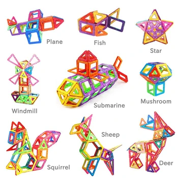 

109pcs Big Size Magnetic Designer Blocks Plastic Building & Construction Toys Magnetic Tiles Set Educational Toys For Children