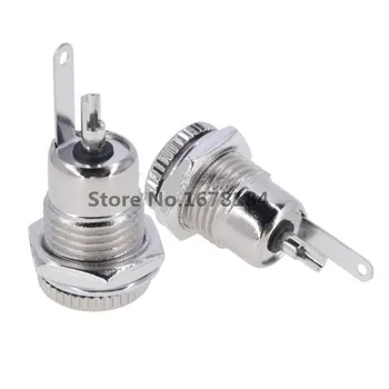 

10PCS/LOT DC099 5.5 mm x 2.1mm DC Power Jack Socket Female Panel Mount Connector Metal DC-099 Open Hole 11MM