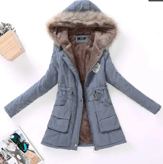 blue04 Женская парка, повседневная одежда для беременных, осенняя куртка с капюшоном в стиле милитари, женские меховые пальто(подходит для беременности 1-5 месяцев - Цвет: blue04