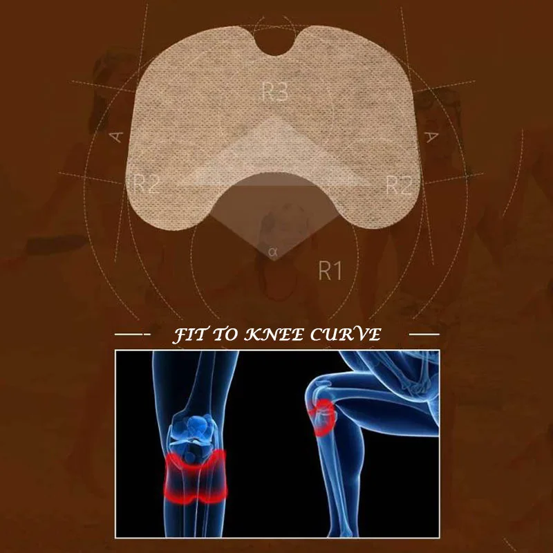 16PCS Stickers Knee Massager Paste Therapy Relieve Knee Pain Design By Knee Curve Moxa Traditional Treatment