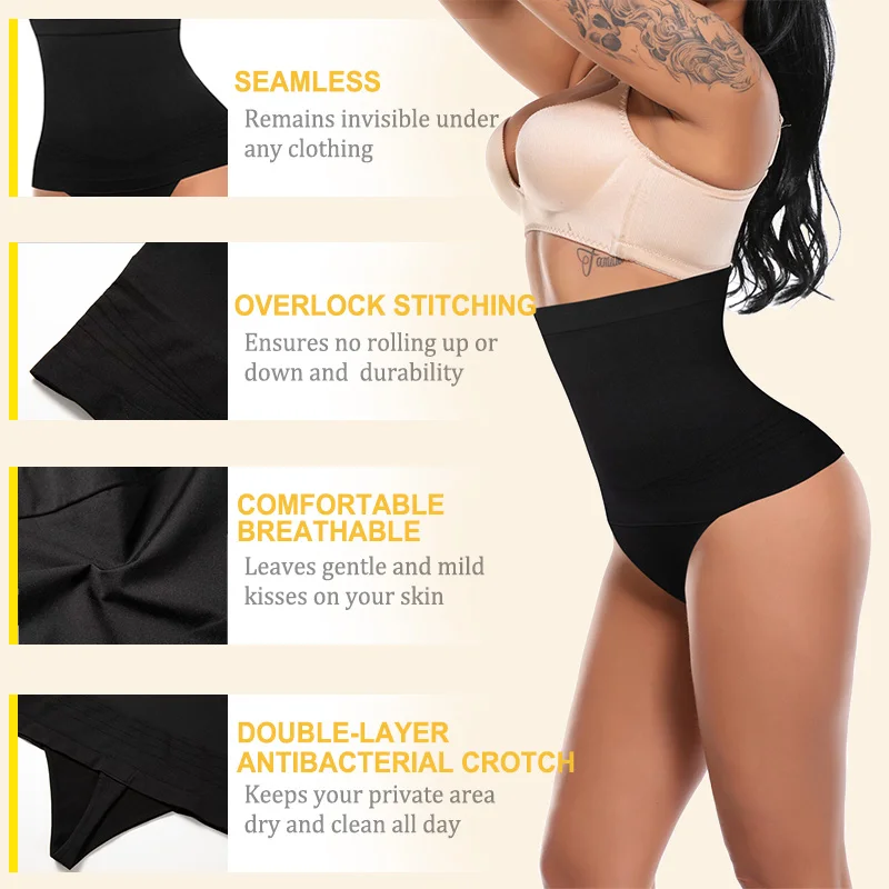 Women Waist Trainer Girdle Tummy Control Panties Slimming Underwear Sexy Thong Panty Shapewear Seamlesss Body Shaper Panties