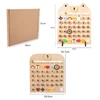 Nordic Wooden Calendar 2022 Early Learning Toys Date Weather Cognitive Art Ornament Wall Hanging Education Toy For Kid Room Gift 6