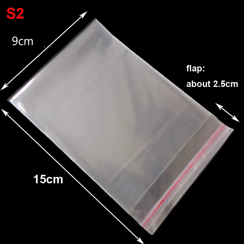 50pcs 9x15cm 50 шт многоразовые пластиковые прозрачные пакеты прозрачные целлофановые самоклеящиеся пластиковые Opp пакеты для хранения подарочные пакеты - Цвет: 50pcs 9x15cm