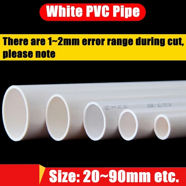 1Pc O.D 20 ~ 90 Mm Fehér Upvc Cső Akvárium Haltartály -Cső Hidroponikus Ültetési Keret Kísérleti Kerti Szerelvények 50 Cm Hosszú