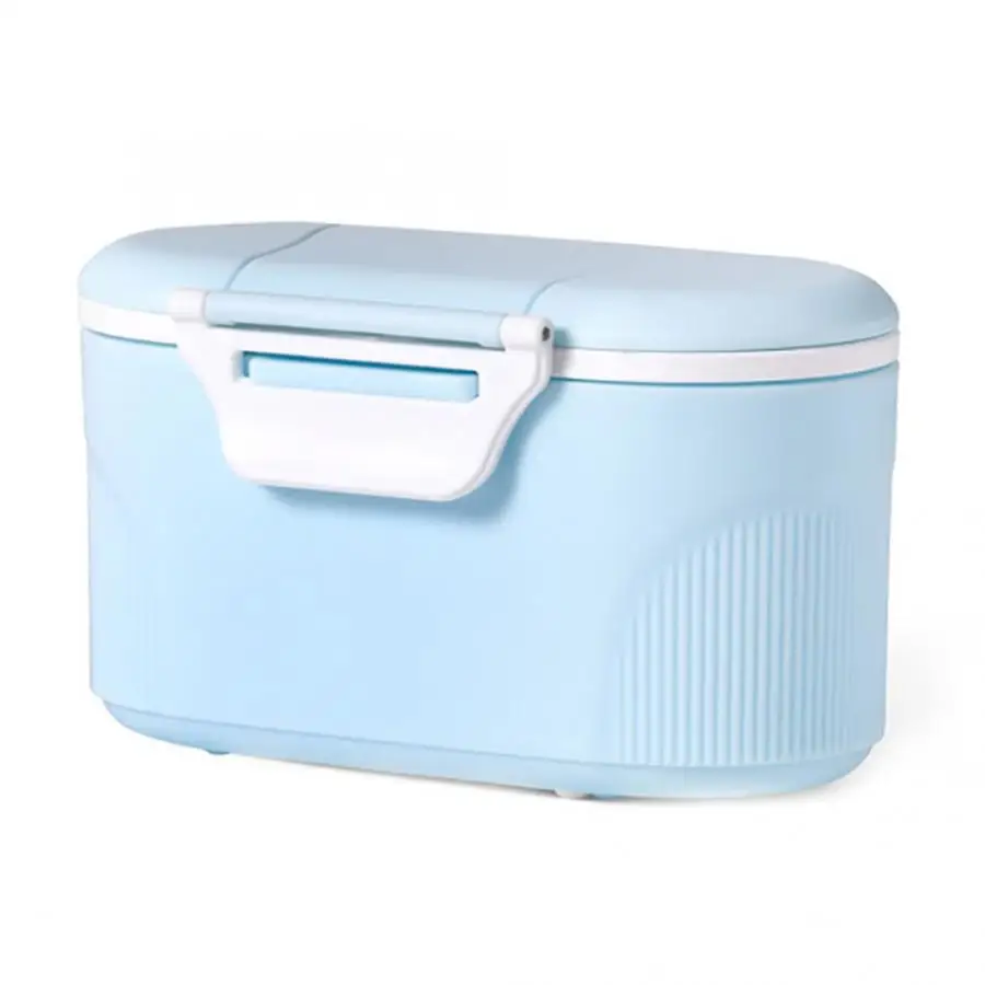 Детский контейнер для сухого молока с ложкой, портативный дозатор формулы для младенцев, коробка для хранения еды с совком, герметичное хранение детского питания - Цвет: Blue S