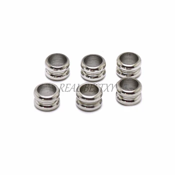 

50pcs/lot hole:5.1mm Stainless Steel Big Hole Spacer Beads DIY Charm Necklace Bracelet Jewelry Making Findings Accessories diy