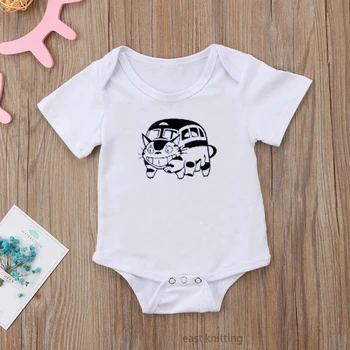 

Summer Babysuit New Baby Boys Girls Short Sleeve Letter Print Cat Cartoon Cotton Romper Jumpsuit Baby Clothes