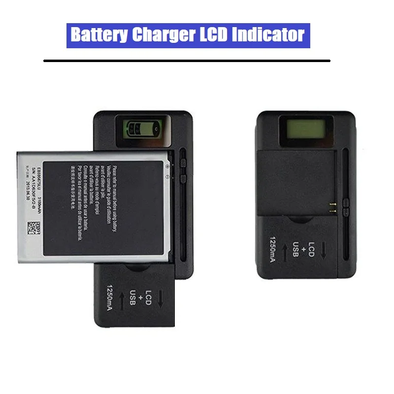 Brand New Universal Mobile Battery Charger EU US Plug LCD Indicator