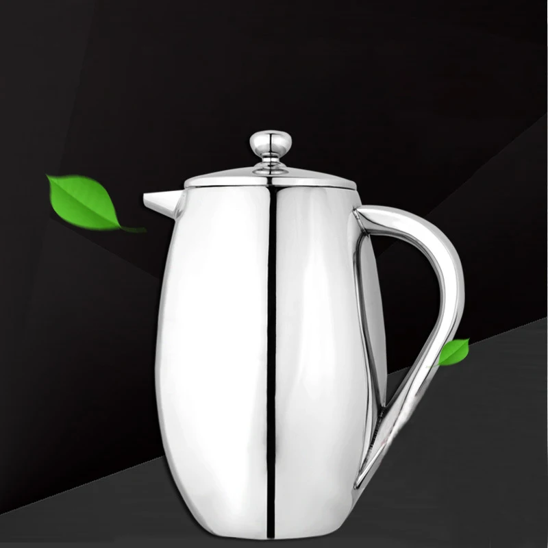 

Coffee Pot French Press Coffee Maker Double Walled Coffee Kettle Stainless Steel 350ml Moka Coffee Filter Pot Anti-scald