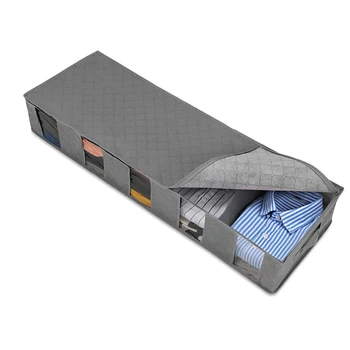 

Socks Bra Wardrobe Window Bed Bottom Portable Clothes Storage Box 5 Grids Non-woven Fabric Container Organizer Zipper Folding