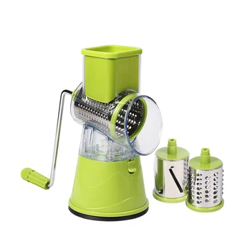 

Manual Vegetable Potato Roller Cutter Stainless Steel Blade Kitchen Slicer Roller Cutting Machine Handheld Food Processor