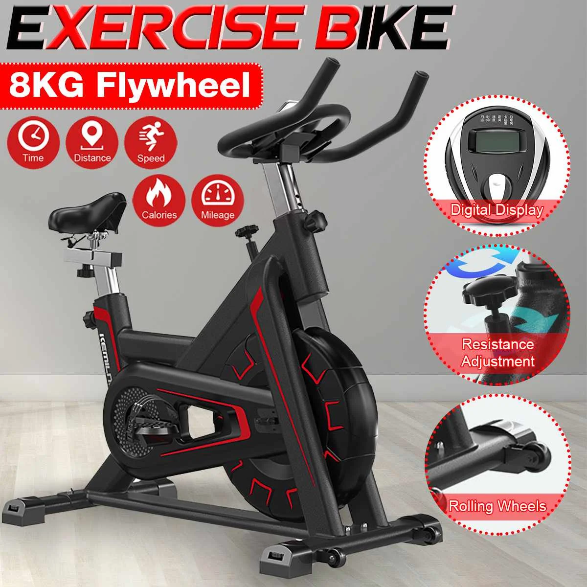 Permalink to Exercise Bike Home Ultra-quiet Indoor Weight Loss Pedal Exercise Bike Spinning Bike Indoor Fitness Equipment Bearing 150 KG
