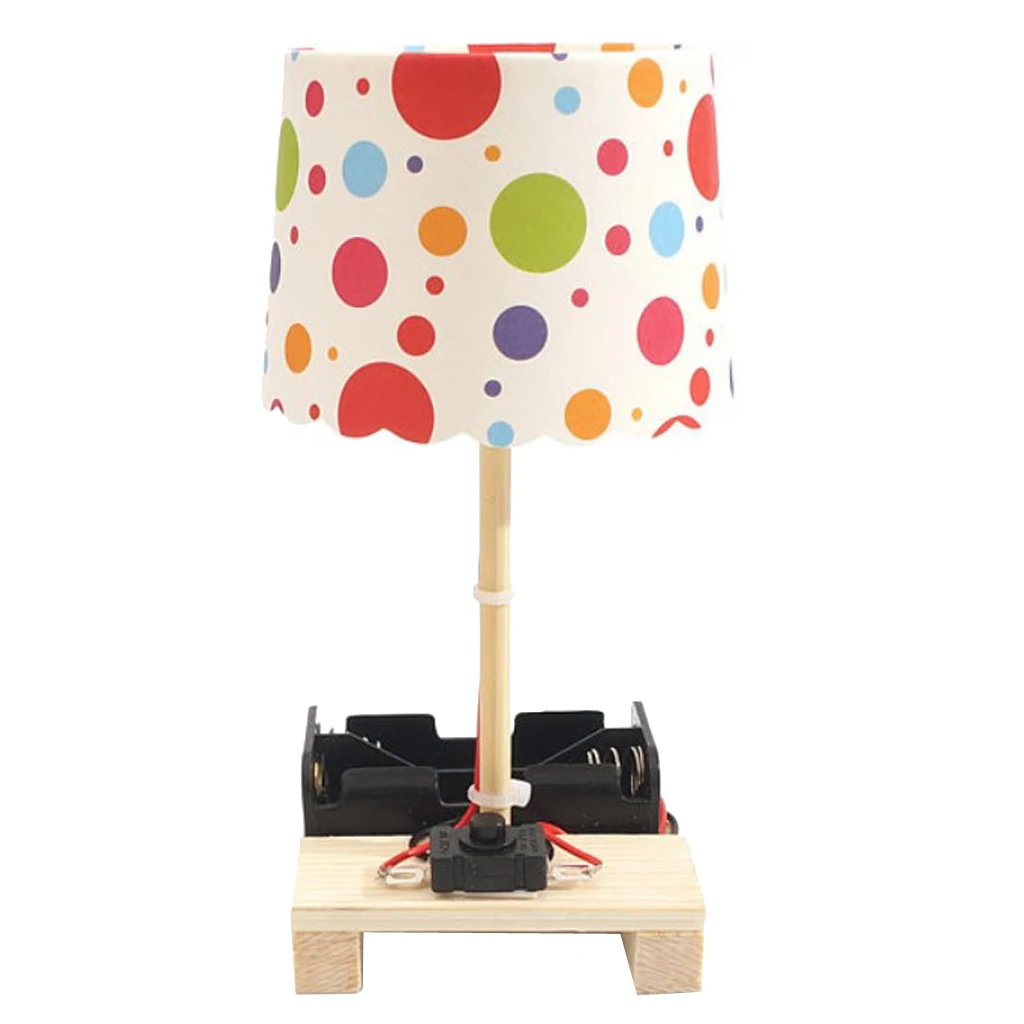 Kids IQ Training Toy, DIY Science Experiment Toy, Mini Desk Lamp, Power On Light Set , 8-14 years Unisex