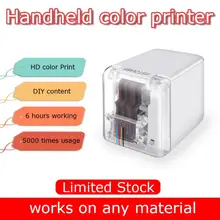 Imprimante Portable Portable sans papier multi-surface tatouage photo logo modèle code à barres mbrush Portable MINI imprimante couleur(China)