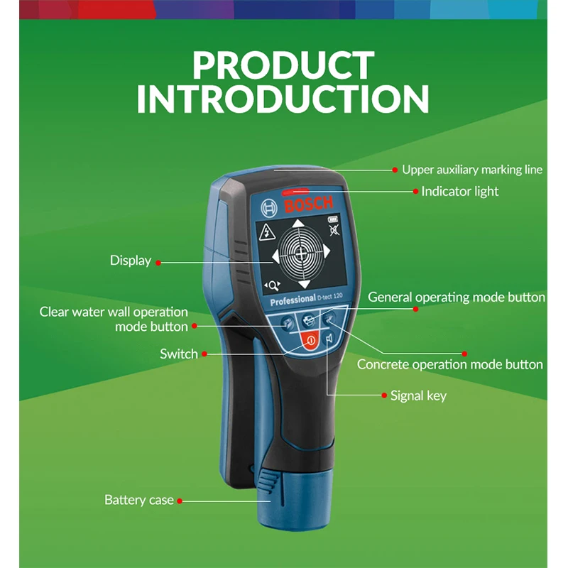 Bosch Wall Scanner With Lcd Digital Display Metal Detector Metal Wood Studs Finder Ac Voltage Live Wire Cable Warning Industrial Metal Detectors Aliexpress