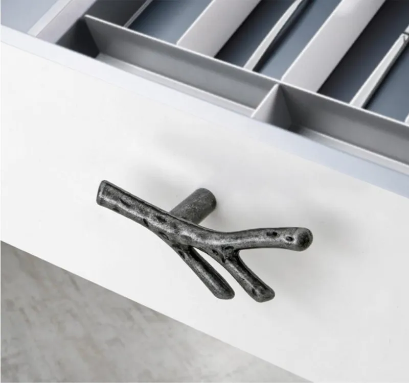 2pcs free shipping  96mm forest design furniture handle 64mm fashion dresser Handle Matte black Kitchen Cabinets Pulls cupboard 128mm cup shell handle  