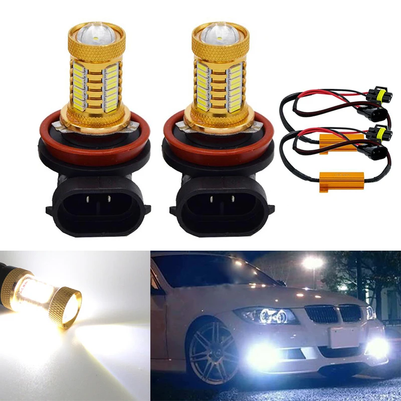 

2x Canbus No Error H11 H8 LED Fog Light Bulbs HB4 9006 Car LED Running Lights Auto Driving Lamp 12V 6000K White