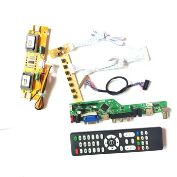 

For M190EN02 V1 V2 4CCFL 30Pin LVDS LCD display panel VGA HDMI AV USB RF Remote+Inverter+keyboard T.V53 controller board DIY kit