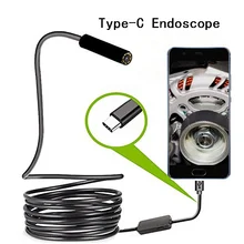 Type c Endoscope 5.5mm Endoscopic Camera 1-2M Boroscope for Android Phone 480P Home Electricians Inspection Pipe Sewer Equipment