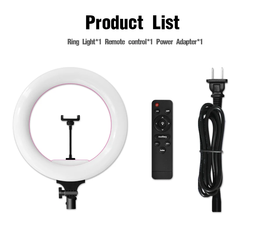 32 см/12,5 дюйма контрольная лампа, кольцевой светильник для фотосъемки, кольцевая лампа с держателем для телефона для косметического макияжа, фотостудия Tiktok Live Stream