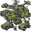 710 шт. строительные блоки для танков, вертолетов, самолетов, мальчиков, игрушки, фигурки, Обучающие блоки, военные совместимы с LegoED Bricks - фото