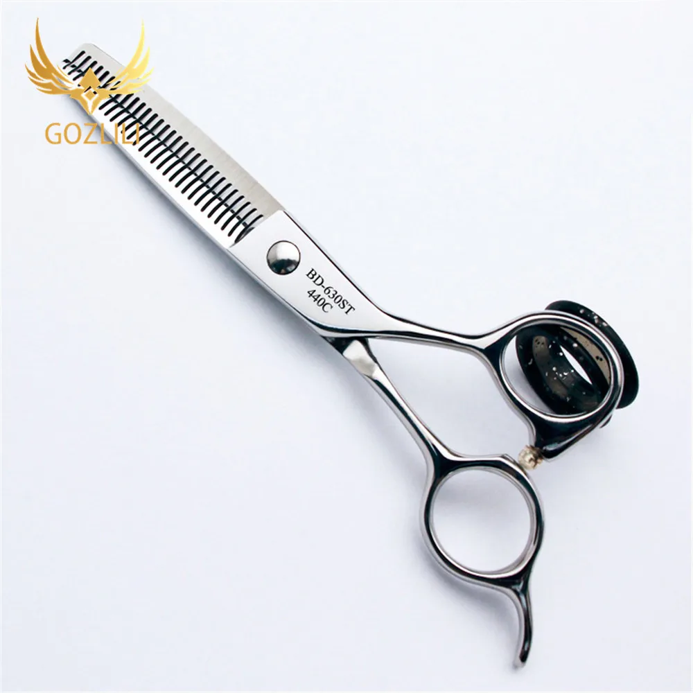 GOZLILI New Arrived 6.0Inch Double Side 30 Teeth Thinning Scissors,Professional Salon Human Hair Thinning Shears Hair Tools (2)