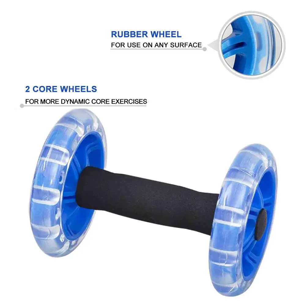 2Pcs Home Gym Exercise Fitness Abdominal Muscle Roller Wheel Trainer Equipment Power resistance bands Gym Arm Training Fitness
