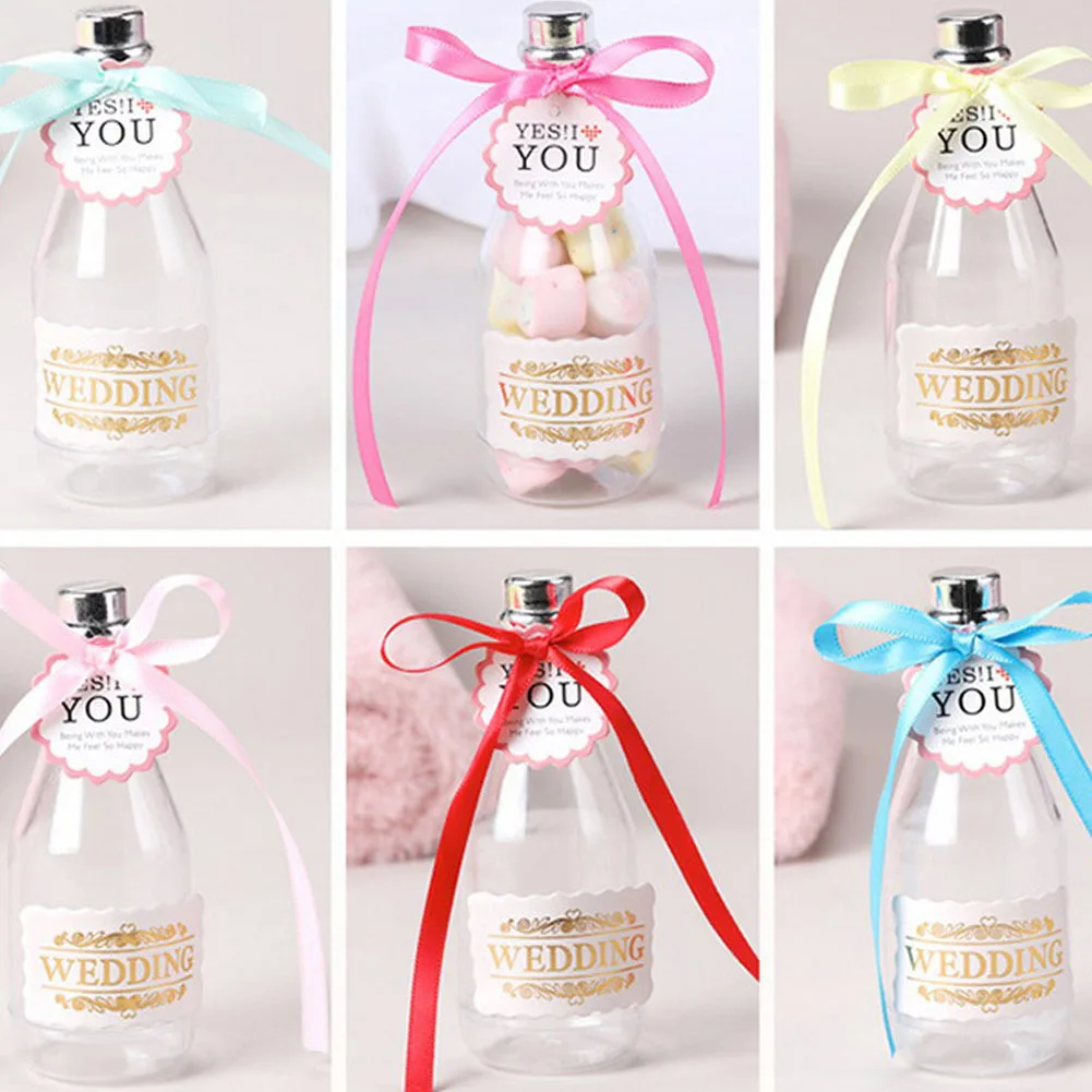 

Candy Box Plastic Drifting Bottle Personality Champagne Bottle Small Gift Box for Birthday Gift Banquet 669