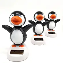 Игрушки для салона автомобиля, милый пингвин, фигурка, игрушка для салона автомобиля, подарок для танцев животных на солнечной батарее, качающаяся кукла, украшение интерьера автомобиля