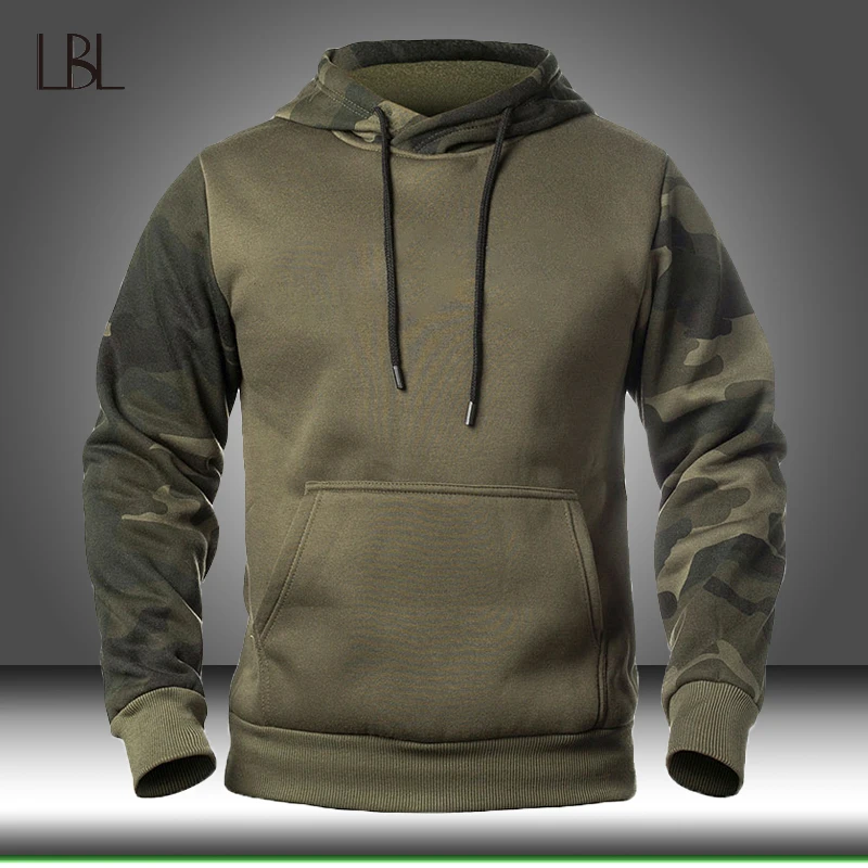 Pullover Hoody Sweatshirt Clothing Fleece Military Army Tactical Camo Winter Hip-Hop