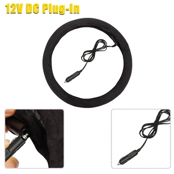 

12V Car Steering-Wheel Cover Winter Warm Comfortable Heated Heating Steering Wheel Cover Universal 38cm Steering Covers Heater