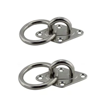

2 pcs 316 Stainless Steel 6 mm Belt ring Diamond Door Buckle Shade Sail Accessories Hanging Eye Plate