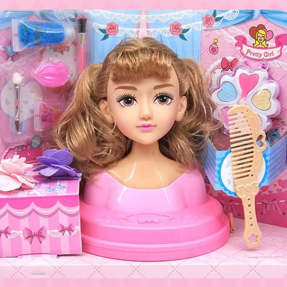 Luerme стильная голова Кукла Детская кукла набор щеточка для макияжа волос девушка игрушка Парикмахерская принцесса куклы Парикмахерская модель голова для укладки