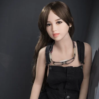 

155cm love doll Japanese lifelike real doll silicone sex dolls with flat small chest and vagina oral anus for sex