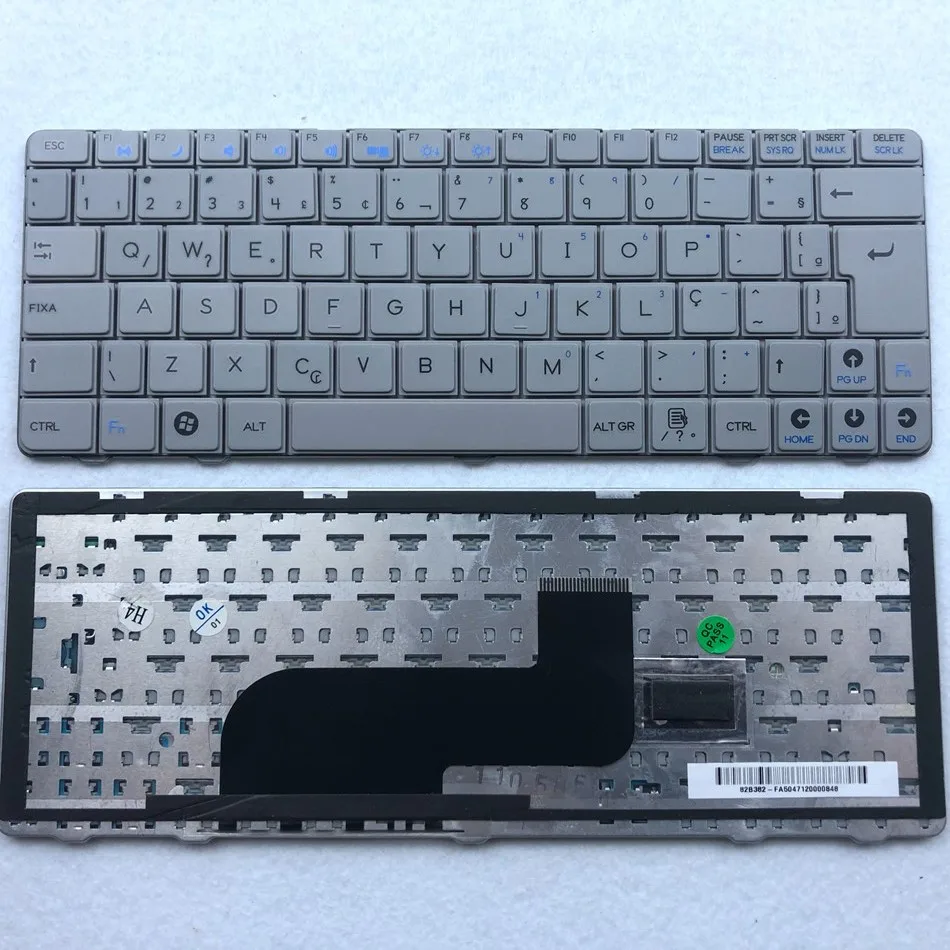 

Brazil Latin Laptop Keyboard For EXO X325 X355 X320 82B382-FA50471 White&Grey BR LA Layout