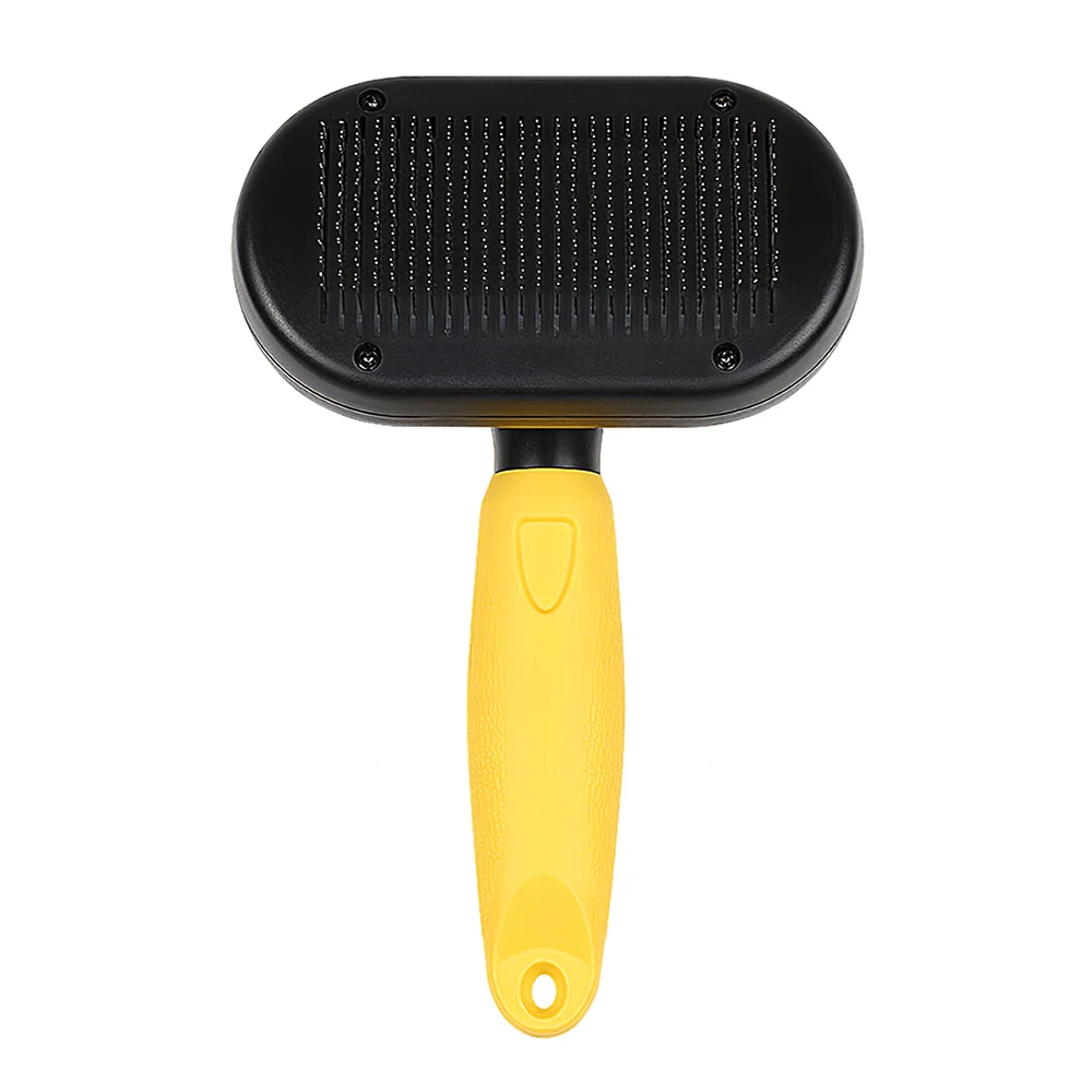 Pet Self Cleaning Slicker Brush Reduce Shedding Mats Hairballs Stainless Steel Needle Brush for Dogs Cats