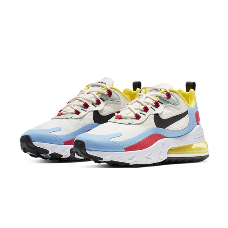 И аутентичный с Nike Air Max 270 реагируют Для женщин кроссовки дышащая и удобная спортивная обувь AT6174-101