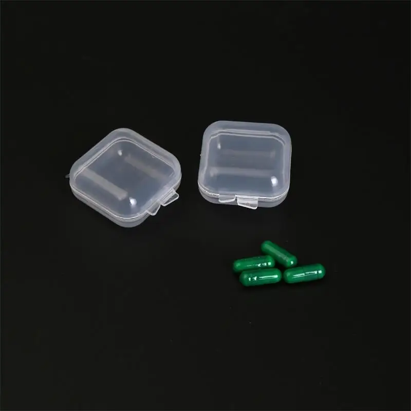 VIERUODIS мини пластиковый ящик для хранения маленькие части беруши жесткий диск монетная таблетка ожерелье портативная защита от пыли коробка для хранения 10 шт