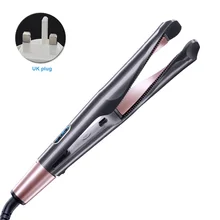 2 в 1 домашний турмалиновый керамический инструмент для укладки волос Вращающийся на 360 градусов щипцы для завивки волос сухой влажный Профессиональный выпрямитель светодиодный дисплей