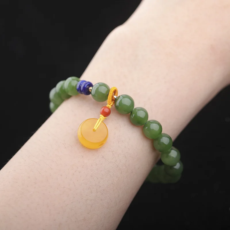 Подвескаиз натурального камня jade Jasper браслет из бисера Подвеска из пчелиного воска тренд популярные ювелирные изделия для мужчин женщин амулет подарки