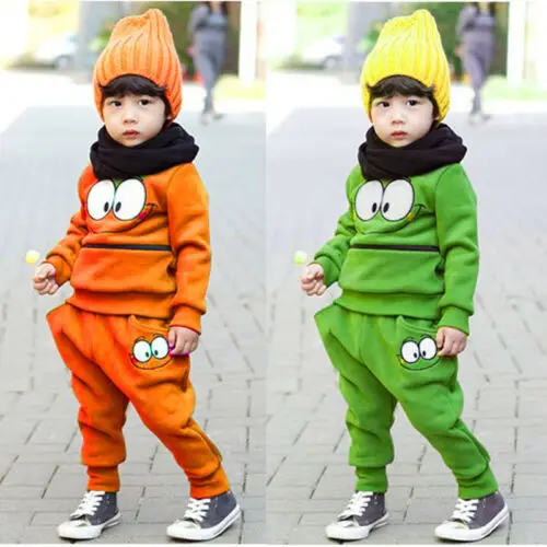 New-Baby-Boy-Girl-Kid-Casual-T-shirt-Top-Pants-Sweater-Outfit-Sportswear-Clothes
