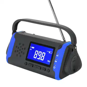 

Portable FM Raido Outdoor Solar Hand Crank FM Weather Radio Outdoor Emergency Charger with Flash Light