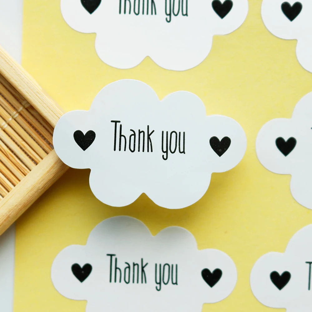 

120PCS Clouds Thank You Stickers for Envelope Seal Labels Gift Packaging decor Birthday Party Scrapbooking Stationery Sticker