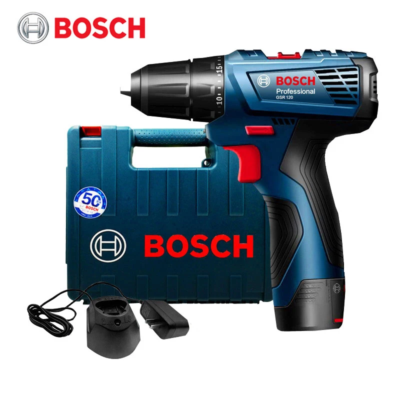 Bosch Electric Drill 12V  Lithium Household Multifunctional Rechargeable Cordless Electric Screwdriver GSR120-LI One Battery
