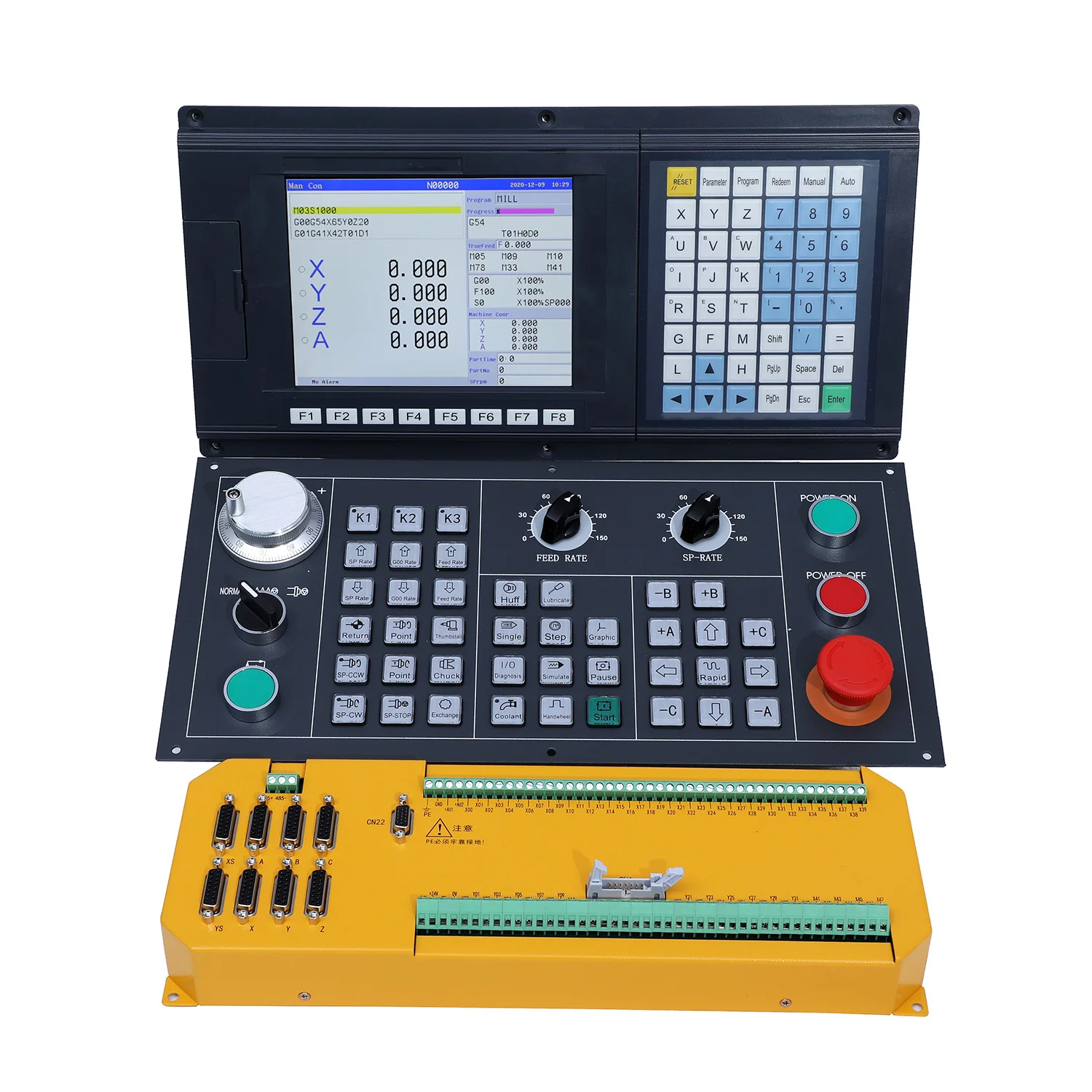 

New Modbus type lathe control 750W+1.5KW 220V AC Servo Motor servo driver CNC total solution